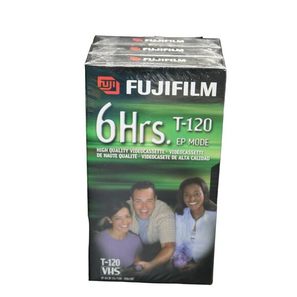 Lot Of 3 Fuji Film VHS Blank Video Tapes 6 hours HQ 120 High Quality - Picture 6 of 10
